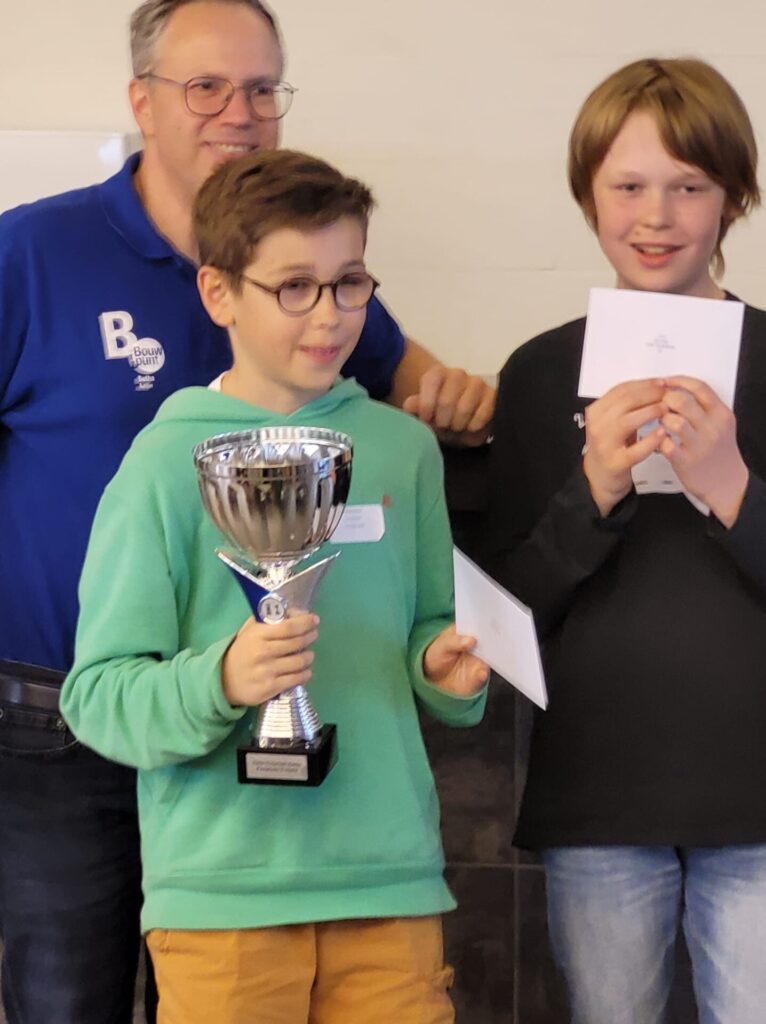 Mateo van schaakclub De Mercatel in Gent wint jeugdcriterium Aalter